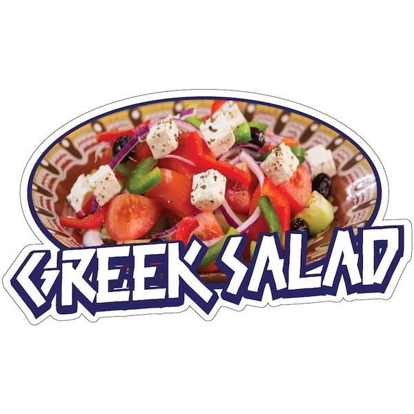 Signmission Greek Salad Decal Concession Stand Food Truck Sticker, 8" x 4.5", D-DC-8 Greek Salad19 D-DC-8 Greek Salad19 - main